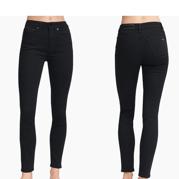 rag & bone 11.5" High Rise Skinny Jeans Black Size 27 worn once - Picture 1 of 4